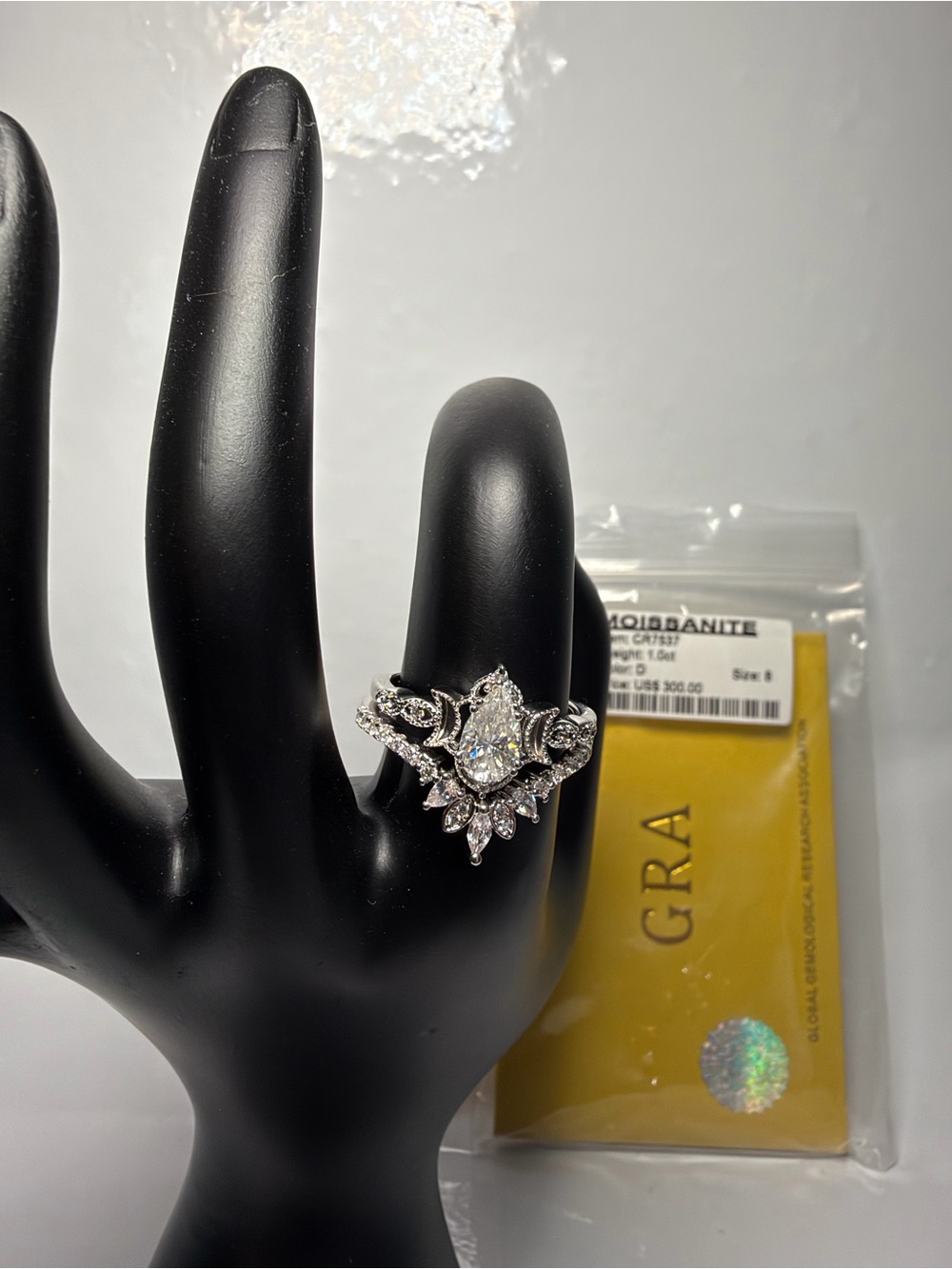 Sterling Silver Marquise-Cut Halo Ring